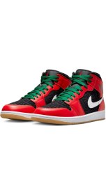 Resim Nike Air Jordan 1 Mid Se Christmas DQ8417-006 Erkek Basketbol Ayakkabısı 