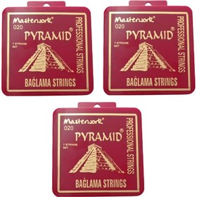 Resim Master Music 0.20 Uzun Sap Bağlama Teli 3 Paket + Tezene Hediye 
