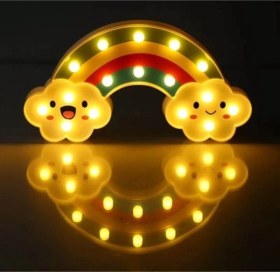 Resim Gülen Bulutlu Gökkuşağı Led Gece Lambası 