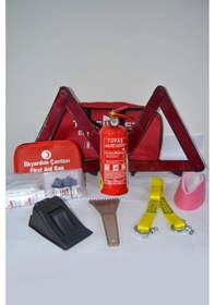 Resim Dikdörtgen Trafik ve İlkyardım Seti Çantası Oto Çeki Demiri Araç N11.102 