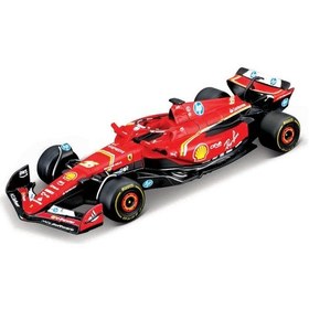 Resim 1/41 Die-cast Ferrari Sf-24 Uzaktan Kumandalı Araba Ve Pist Seti Renkli 