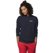 Resim Jack Wolfskin Kadın Sweatshirt Essential Crewneck Lacivert 