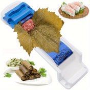 Resim Kolay kullanımlı suşi ve sebze sarma aletleri, manuel et ve sebze silindirleri, suşi yapma kitleri, DIY suşi yapıcıları, yüksek kaliteli, kullanışlı ve dayanıklı, suşi rulo pirinç kalıpları, et silindirleri, mutfak aletleri. 