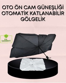 Resim Northcity Uv Korumalı Şemsiye Tipi Oto Güneşliği - Geniş Araç Uyumu, 125x65 Cm 