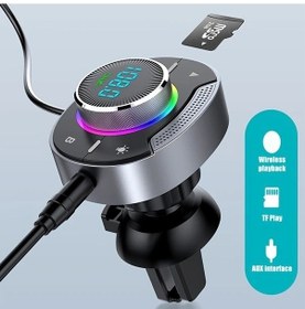 Resim Pazly T86 Mavi Kablosuz Araç Çalar, Usb Şarjlı, Renkli Ortam Işığı, Kolay Kurulum, Tüm Araçlarla Uyumlu Mp3 Çalar 