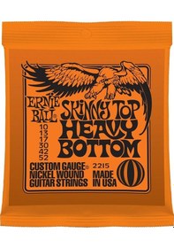 Resim Ernie Ball P02215 Skinny Top Heavy Bottom Nickel 10-52 Elektro Gitar Teli 