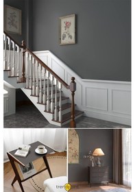 Resim Trendpoint Kendinden Yapışkanlı 60cm 500cm Mat Antra Duvar Kağıdı Mutfak Tezgah Dolap Masa Kaplama 