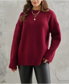 Resim Souls Fruit Kadın Standart Beden Bisiklet Yaka Oversize Uzun Bordo Triko Pinterest Kazak 