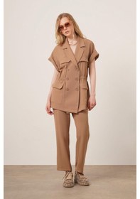 Resim Ftz Women Kadın Crep Pantolonlu Takım Vizon 31173 Vizon 