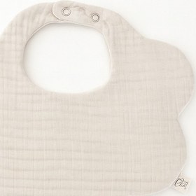Resim 3'lü Pudra,bej,beyaz %100 Pamuklu Organik 8 Katlı Müslin Bebek Mama Önlüğü /yakalık/ Salya Önlüğü 