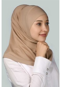 Resim Altobeh Hazır Türban Pratik Eşarp Tesettür Hijab - Namaz Örtüsü - Koyu Bej 