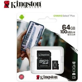 Resim Kingston 64Gb Microsdxc Canvas Select Plus Hafıza Kartı Sdcs2/64G 