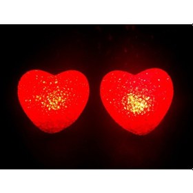 Resim Led Işıklı Kırmızı Kalp Gece Lambası Dekoratif Hediyelik Çok Renkli 