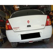 Resim HYM TUNİNG Renault Clio Symbol Difüzör Ortası Gri 4 Egzoz Çıkışlı Arka Ek Difüzör 