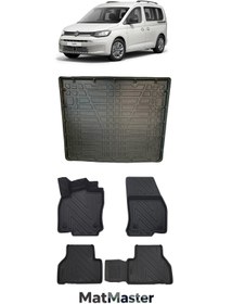 Resim MatMaster Volkswagen Caddy 2021 Model 5D Premium Ekstra Havuzlu Paspas Ve Bagaj Havuzu Set 