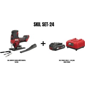 Resim Skil Skıl Set-24 (Skıl Compact 3440CA Akülü Dekupaj Testere+Skıl 3136AA 2,0AH Li + 2.4A Şarj Cihazı Promo) 