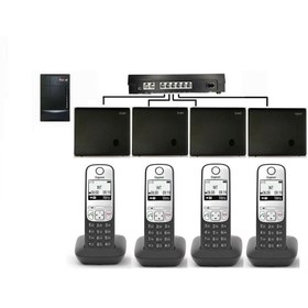 Resim FORTEL Z206 2 Harici 4 Dahili PBX Gigaset A690 Uyumlu Kablosuz Telefon Santrali 