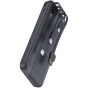 Resim Petinka Powerbank 10000mAh Hızlı Kablosuz Şarj Çift Giriş Mikro Type-C USB Lightning 4 Kablolu Güç Kaynağı 