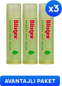 Resim Blistex Sensitive Mint Melon Dudak Bakım Kremi 3 x 4.25 G 
