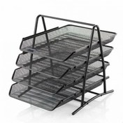 Resim METAL EVRAK RAFI 4 KATLI SİYAH 