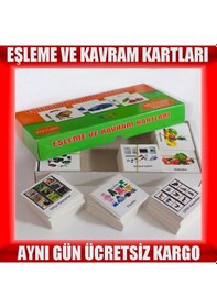 Resim Eğitim Kartları Eşleme ve Kavram Kartları Eğitici ve Öğretici 