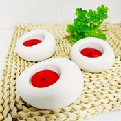 Resim Tealight Mumlar için 3'ü 1 Arada Silikon Kalıplar - 3 Farklı Oval Şekiller, Düzensiz Taş & Beton Epoksi Mum Tutucular, Ev Dekoru için Yeniden Kullanılabilir DIY El Sanatları Kalıpları, Silikon Mum Kalıpları, El Projesi Malzemeleri, Dekoratif Mum Tutucular, Dokuma Kumaş Taban 
