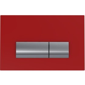 Resim Bocchi Vivente Gömme Rezervuar Kumanda Paneli Metal Cam Kırmızı 8200-0152 