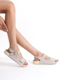 Resim Summer Kadın Özel Taban Hakiki Deri Bej Sandalet -mssr90-bj, Bej, 