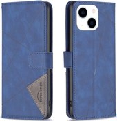 Resim Cbtx Iphone Uyumlu 15 Manyetik Toka Rhombus Doku Deri Telefon Kılıfı 