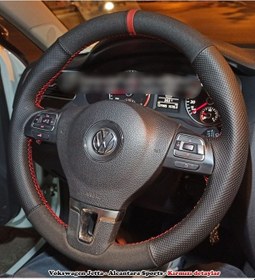 Resim Volkswagen 2011-2015 Caddy Model Direksiyon Kılıfı Özel Araca Dik 