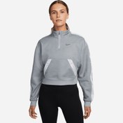 Resim Nike Therma-Fit All Time Hz Top Taping Kadın Gri Sweatshirt 