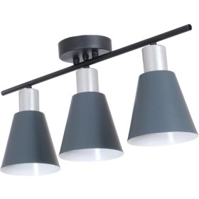 Resim Teknotrust Serin Modern Tasarım Yatak Odası - Salon - Mutfak - Cafe Antrasit Renk 3 Lü Avize 