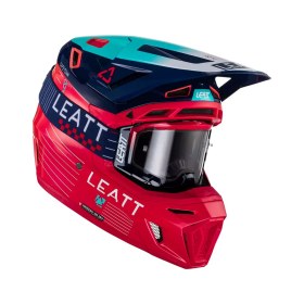 Resim Leatt GPX 8.5 V23 cross enduro motosiklet kaskı + Velocity 5.5 gözlük kırmızı lacivert L 