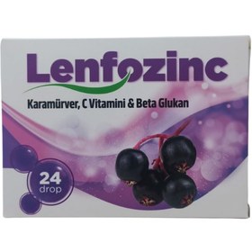 Resim Lenfozinc Karamürver, C, Beta Glukan İçeren Pastil 24 Adet 