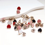 Resim 20 adet/paket Moda Klasik 1.3 cm Plastik Yağ Damlası Kalp Düğmeleri Gömlekler, Kazaklar, Kazaklar, Giysiler, Ayakkabılar ve Çantalar için Uygun, El İle Dikişli Dekoratif Düğmeler 