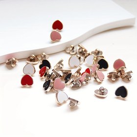 Resim 20 adet/paket Moda Klasik 1.3 cm Plastik Yağ Damlası Kalp Düğmeleri Gömlekler, Kazaklar, Kazaklar, Giysiler, Ayakkabılar ve Çantalar için Uygun, El İle Dikişli Dekoratif Düğmeler 