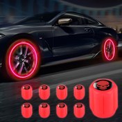 Resim 1 Set of 8 Glowing Wheel Valve Caps, Moda Tasarımı, Kauçuk Malzeme, Sızdırmaz, Araba, Motosiklet, Bisiklet, Truc için Evrensel Uygulama 
