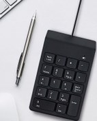 Resim TechnoStation Numeric Keypad-Numpad-USB Kablolu Keypad 18 Tuş Numped Keyped Yan Tuş Klavye 