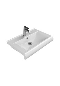 Resim Cerastyle Turkuaz Side Tezgah Üstü Lavabo 65 CM 
