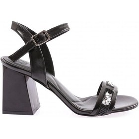 Resim Dgn 809-23y Kadin Bantli Taşli Topuklu Sandalet 809-1922-R2004 Siyah 