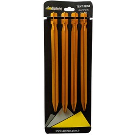 Resim Alpinist Alüminyum 6061 Çadır Kazığı 18 cm Turuncu 4'lü 