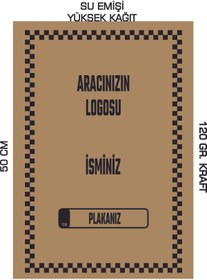 Resim duha trend 35x50 120 Gr. Kraft Kağıt Kişiye Özel Oto Paspası 100 Adet 