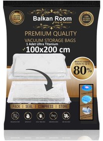 Resim Balkan Room Vakum Hurcu 100 X 200 Vakumlu Hurç Ultra Titanium Boy Şeffaf 