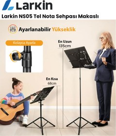 Resim Larkin NS05 Tel Nota Sehpası Makaslı (Taşıma Çantalı) 
