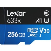 Resim Geeroyoo Lexar 633x 256gb Micro Sd Kart U3 V30 A1 Sınıf10 Yüksek Hız Telefon Kamera Dashcam 4k Video Kaydı Jzr-gy 