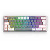 Resim Redragon K616 Fizz PRO RGB Red Switch 2.4GHz Kablosuz Türkçe Mekanik Oyuncu Klavyesi Gri, Beyaz 