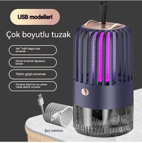 Resim Jian Fan Elektrikli Sivrisinek Kovucu Lambaşarj Açıkev Usb Sivrisinek Kovucu İkisi Bir Arada Sivrisinek Kovucu 