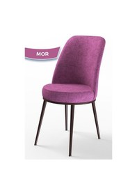 Resim Canisa Concept Dexa Serisi, Üst Kalite Yemek Odası Sandalyesi, Metal Kahverengi Iskeletli, 1 Adet Mor Metal, Mor 