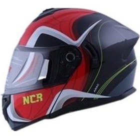 Resim Kask Çene Açılır Sertifikalı Parlak Kırmızı Md 166 S Beden 