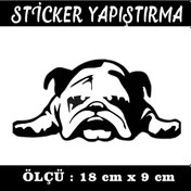 Resim Sevimli Uyuyan Köpek 2 Adet Sticker - Etiket Yapışkanlı 